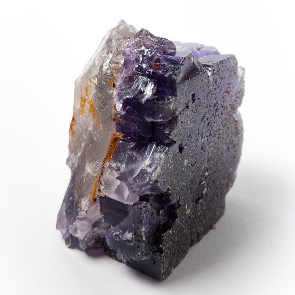 Large dark purple fluorite crystal cube with pyrite inclusions from Illinois - Picture 2 of 6